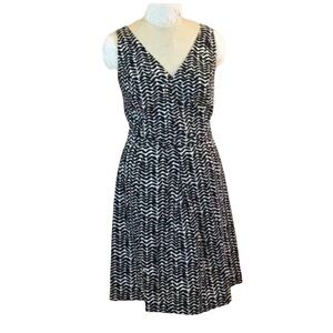 Black & White Patterned Midi work church casual